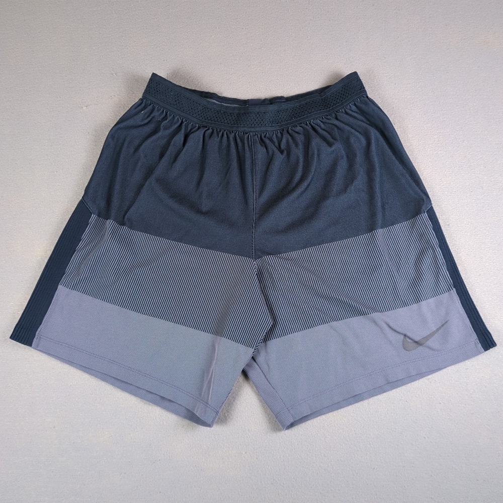 Nike Aeroswift Shorts Mens Large Blue Gray Colorblock Training Running 7.5"